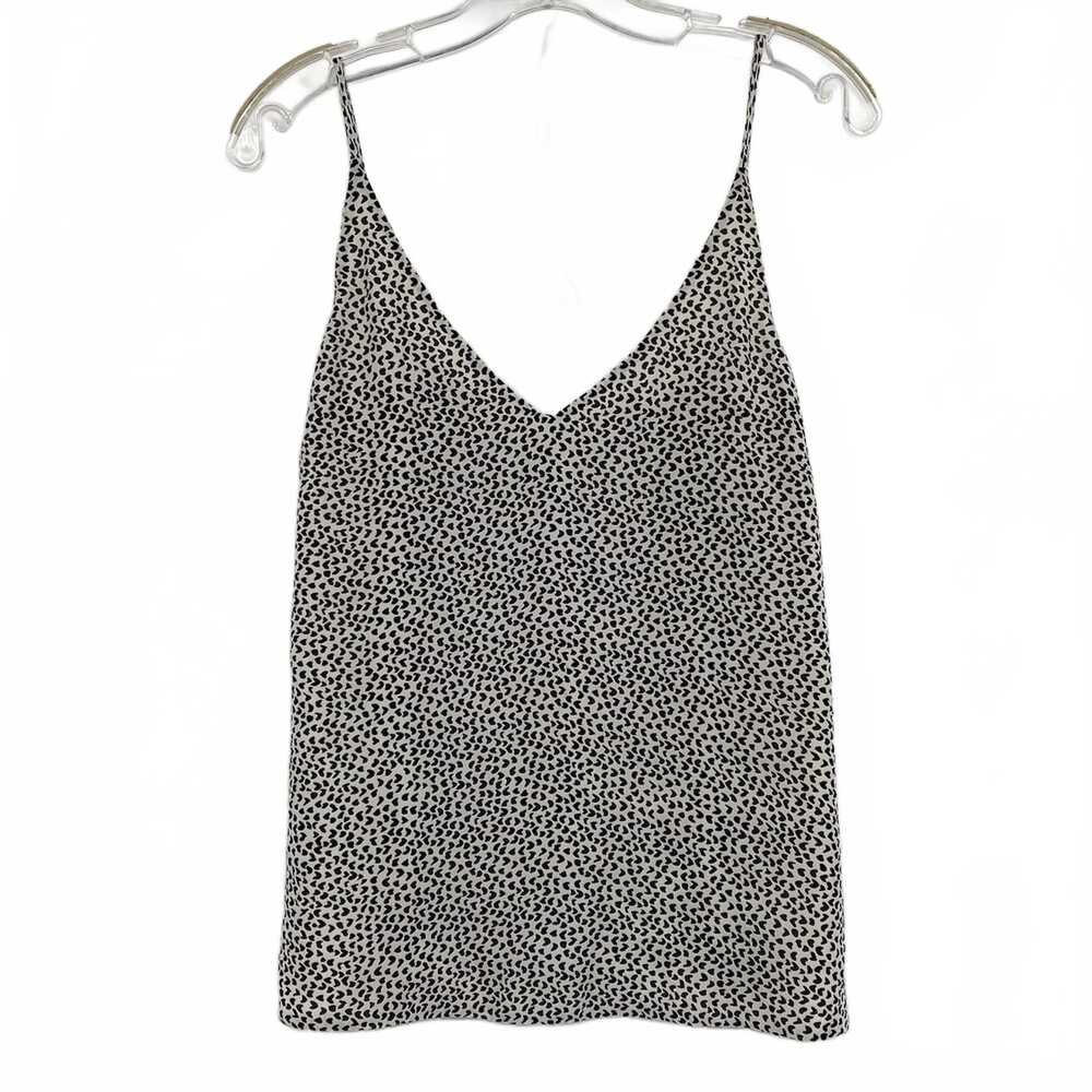 L’Agence White Black Heart Print Silk Tank | One Size Regular